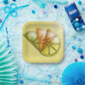 Sommerzitrus Bubbling Freude Pappteller (Party)