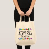 Somone mit Autismus-Lieben ich (pp.) Tragetasche (Vorderseite (Produkt))