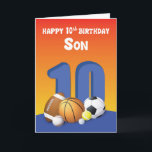 Son 10. Geburtstag Sportbälle Karte<br><div class="desc">Für einen Geburtstag, der bald Ereignis sein wird, wäre es ratsam, diese Karte schon heute zu erhalten, damit Sie bereit und in der Lage sind, dies Ihrem Liebsten zu geben, sobald der Tag seiner 10. Geburtstagsfeier eintrifft.</div>