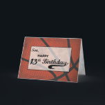 Son 13. Geburtstag Basketball Groß erschüttert Karte<br><div class="desc">Wenn Sie ein Kind träumen, ein berühmter Basketballstar zu werden, dann haben Sie vielleicht gerade die Karte gefunden, die ihn wirklich glänzen lassen würde, während er in den nächsten Tagen seinen 12. Geburtstag feiert. Hol ihm jetzt diese Karte! DER TEXT AUF DER KARTENDECKE IST EIN GRUNGE-STIL, DER ABSICHTLICH ALTER AUSSIEHT....</div>