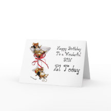 SON 21. BIRTHDAY CARD