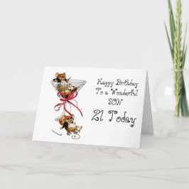 SON 21. BIRTHDAY CARD KARTE