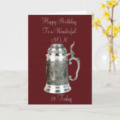 SON 21. BIRTHDAY CARD KARTE (Gelbe Blume)