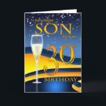 Son 30. Geburtstag Grußkarte Special Son Karte<br><div class="desc">Eine moderne trendige Karte für Sons 30. Geburtstag</div>