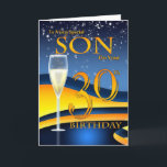 Son 30. Geburtstag Grußkarte Special Son Karte<br><div class="desc">Eine moderne trendige Karte für Sons 30. Geburtstag</div>