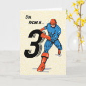 Son 3. Geburtstag Superhero Karte (Gelbe Blume)