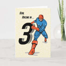 Son 3. Geburtstag Superhero Karte