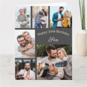 Son 6 Foto Collage jedes Alters glücklich Geburtst Karte (Vorderseite)