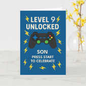 Son 9. Geburtstag Game Controller Age entsperrt Karte (Gelbe Blume)
