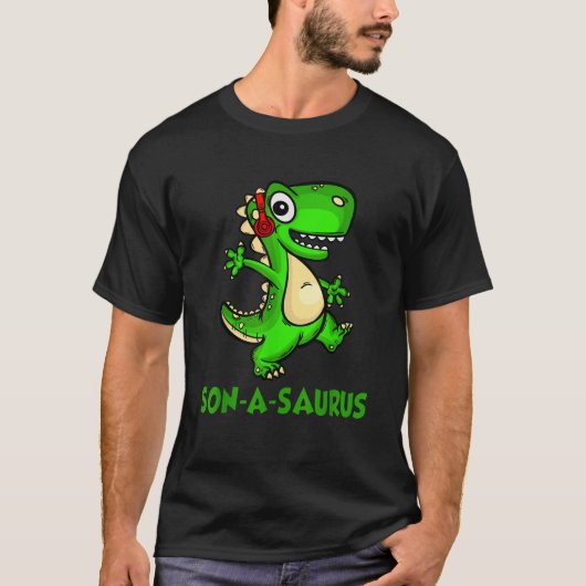 Son A Saurus Family Saurus Dinosaur Matching Birth T-Shirt (Vorderseite)