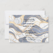 Son Abschluss Celebration in blauem Marmor Einladung (Rückseite)
