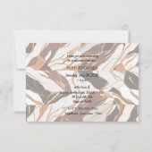 Son Abschluss Celebration in Braunbraune Marmor Einladung (Rückseite)