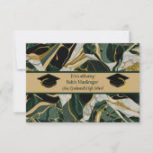 Son Abschluss Celebration in grünem Marmor Einladung (Vorderseite)