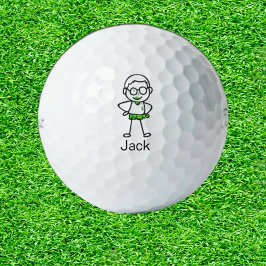 Son adorable doodstick people golfball