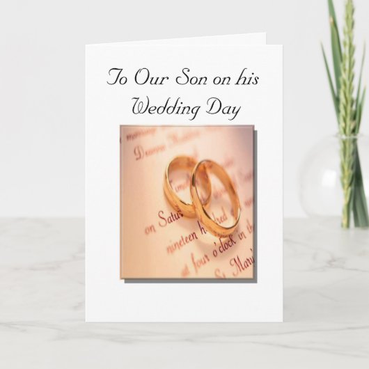 Son and Daughter's Wedding Day Card Karte (Vorderseite)