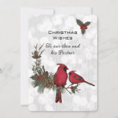 Son and Partner Red Kardinal Weihnachten (Vorderseite)