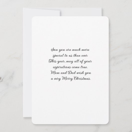 Son and Partner Red Kardinal Weihnachten (Rückseite)