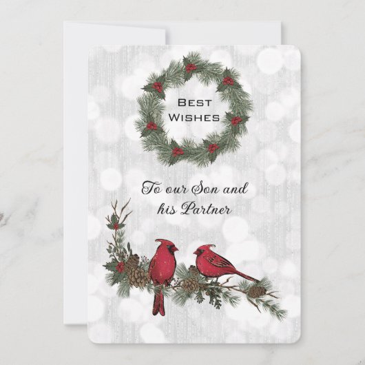 Son and Partner Red Kardinal Weihnachten (Vorderseite)