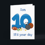 ***SON*** AUF SEINER "10." GEBURTSTAGSKARTE KARTE<br><div class="desc">GLÜCKLICH **10. GEBURTSTAG** FÜR SIE SEHR BESONDERE "SON"~ BITTE DANKEN SIE FÜR DAS STOPPEN EINES MEINER ACHT GESCHÄFTE.</div>