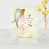 Son Beileid Angel Karte (Gelbe Blume)