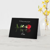 Son Beileid Condolences Single Rose Karte (Gelbe Blume)