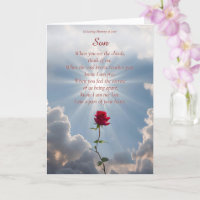 Son Beileid Condolences Single Rote Rose