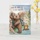 Son Big Bear umarmen im Summer Camp Karte (Gelbe Blume)