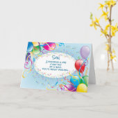 Son Birthday Balloons Karte (Gelbe Blume)