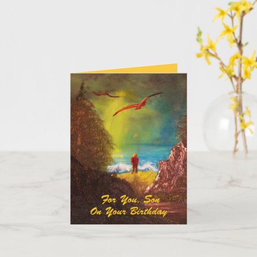 Son Birthday Card Karte (Gelbe Blume)