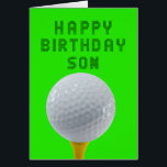 Son Birthday Golf<br><div class="desc">Alles Gute zum Geburtstag Ihres Sohnes! Ein Golfball auf einem Abschlag bereit zum Abschlag! Eine tolle Karte für jeden Sohn, der das Golfspiel Lieben.</div>