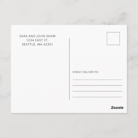 Son Boho Boy Baby Dusche Vielen Dank Postkarte (Rückseite)