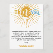 Son Boho Boy Baby Dusche Vielen Dank Postkarte (Vorderseite)