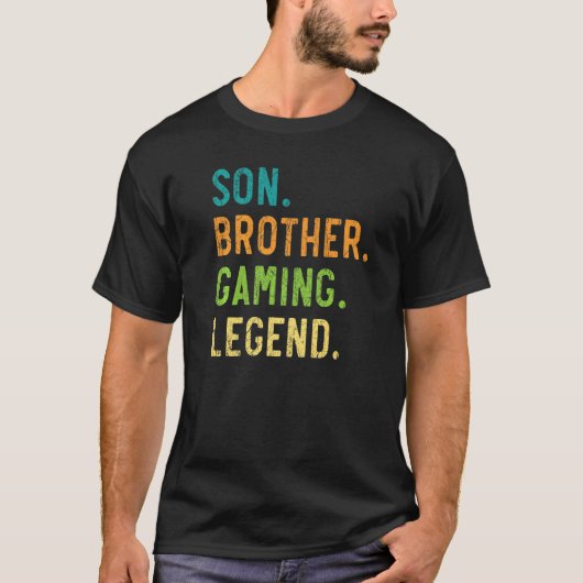 Son Brother Gaming Legend Best Bro Ever Brotherhoo T-Shirt (Vorderseite)