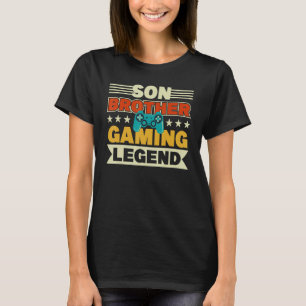 Son Brother Gaming Legend Funny Video Gamer Birth T-Shirt