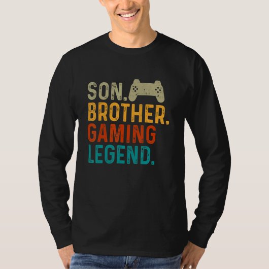 Son Brother Gaming Legend Gamer Video Gamer PC Ner T-Shirt (Vorderseite)