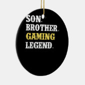 Son Brother Gaming Legend Gaming Christmas Gamer Keramik Ornament (Rechts)