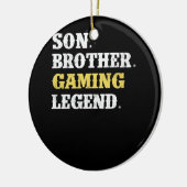 Son Brother Gaming Legend Gaming Christmas Gamer Keramik Ornament (Links)