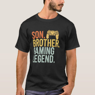 Son Brother Gaming Legend Retro Gamer Boys Kinder  T-Shirt