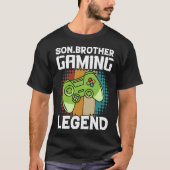 Son Brother Gaming Legend Retro Video Game T-Shirt (Vorderseite)