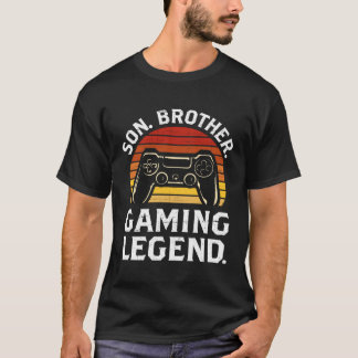 Son Brother Gaming Legend Teenage Boy Gaming T-Shirt