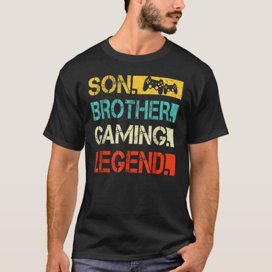 Son Brother Gaming Legend Video Gamer for Boys T-Shirt (Vorderseite)