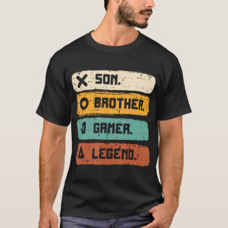 Son Brother Video Gamer Legend Gaming Men Boys Kin T-Shirt