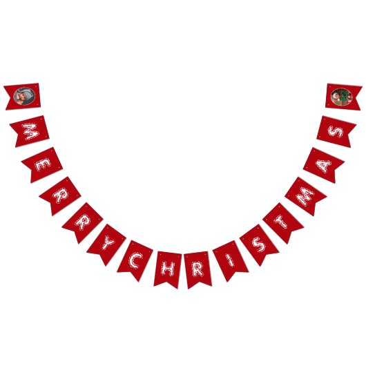 Son Christmas Party | Rotes Foto Wimpelkette (Alle)