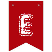 Son Christmas Party | Rotes Foto Wimpelkette (Dritte Fahne)