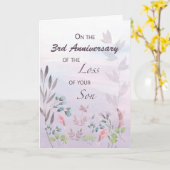 Son Custom Year 3 Anniversary of Loss Karte (Gelbe Blume)