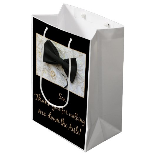 Son Danke, dass du mich durch Aisle gehst Mittlere Geschenktüte (Vorderseite Schrägansicht)