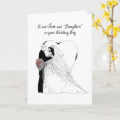 Son & "Daughter" Hochzeitswünsche Schwarz-weiß, Br Karte (Gelbe Blume)