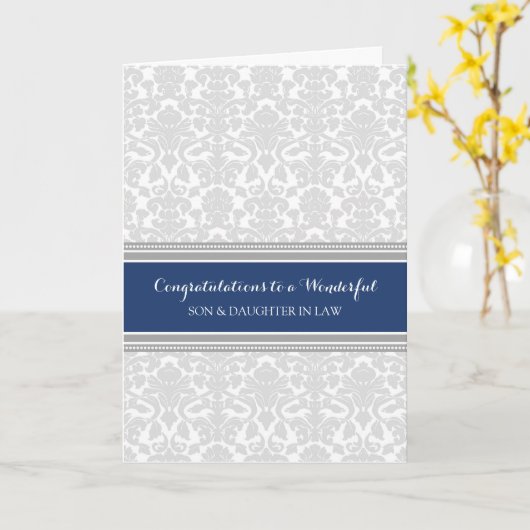 Son & Daughter in Law Hochzeit gratulieren Marine Karte (Gelbe Blume)