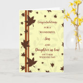 Son & Daughter in Law Hochzeitstag Herzlichen Glüc Karte (Gelbe Blume)