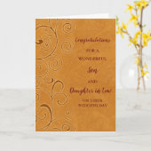 Son & Daughter in Law Hochzeitstag Herzlichen Glüc Karte (Gelbe Blume)